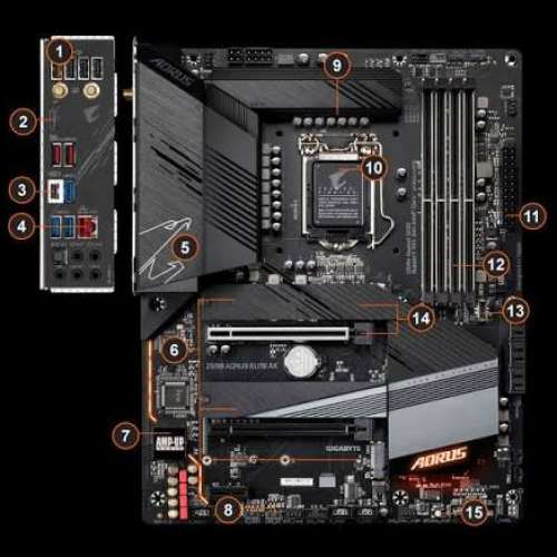 B560m aorus pro ax +cpu + 水冷+ram