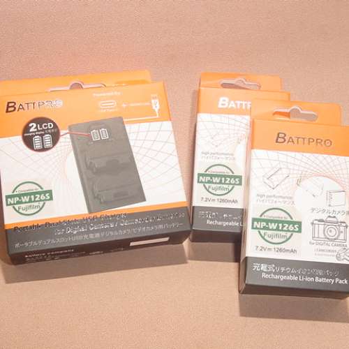 ( 2x NPW126S NP-W126S電池連 1x NPW126 USB雙位充電器)優惠套裝合Fujifilm X-E5,X...