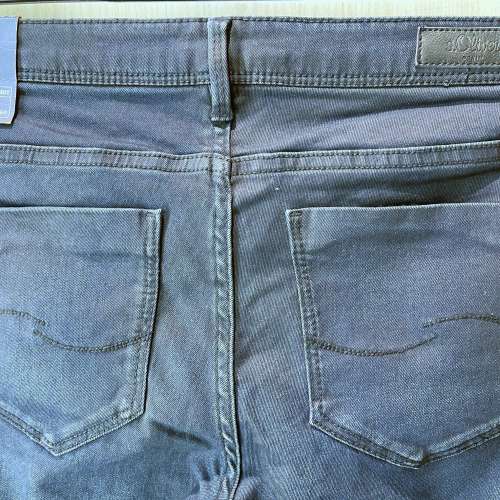 100%全新 歐陸潮牌 S.Oliver Biker Jeans 男裝修身牛仔褲 深藍色 S碼 Smart Casual