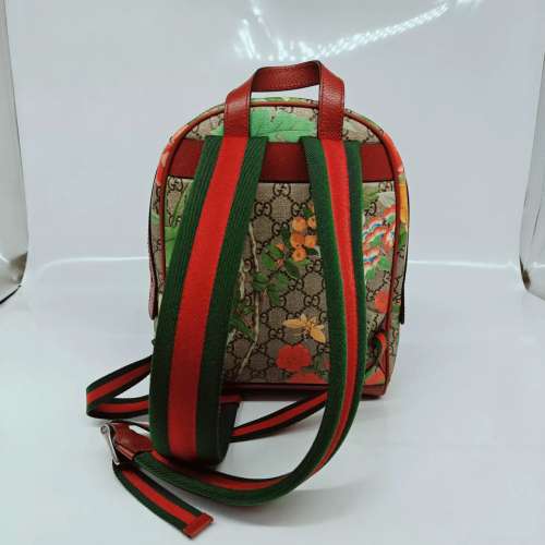 正品 Gucci 古馳 99新 花鳥印花雙肩包 尺寸 22*30 J373