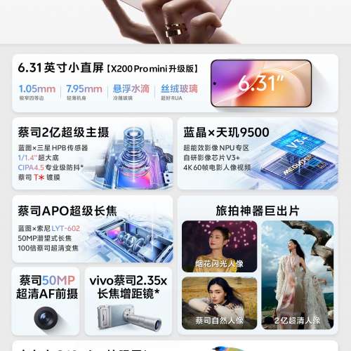 (接受預訂）全新🆕 vivo X300/ X300 Pro 12/16GB+256/512GB/1TB 蔡司2億APO超級長焦...