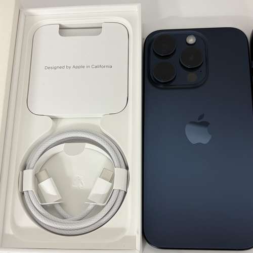 靚仔iPhone 15 Pro藍色128Gb連盒