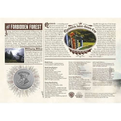 Royal Mail (2018) Harry Potter Limited 15,000 set Medal Stamp 紀念幣郵票套裝 ...