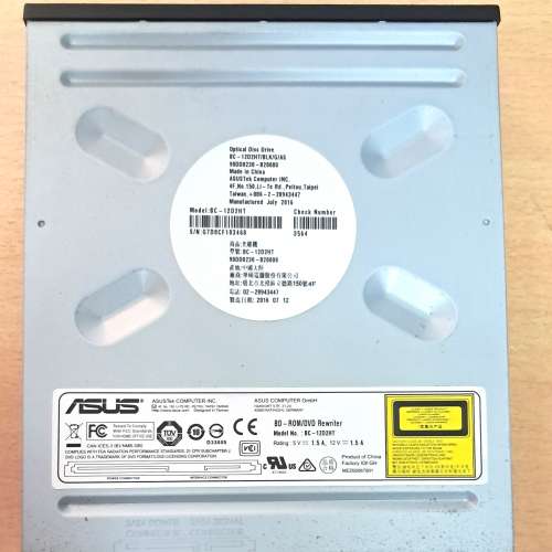 ASUS 華碩 12X Blu-ray combo burner BC-12D2HT 藍光 DVD 光碟機