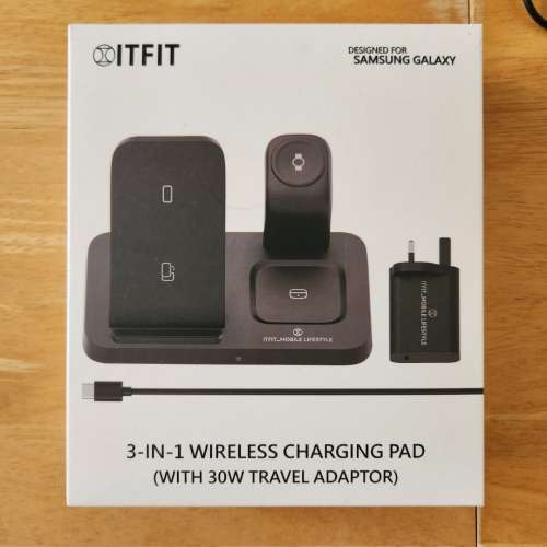 ITFIT by Samsung C&T 3合1無線充電板 3-in-1 Wireless Charging Pad (附帶30W旅行...