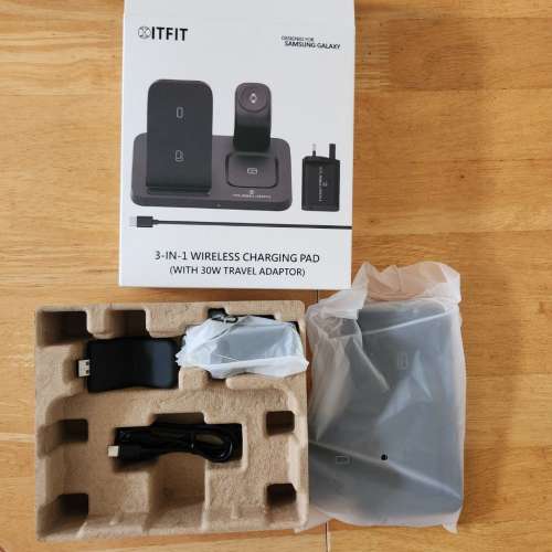 ITFIT by Samsung C&T 3合1無線充電板 3-in-1 Wireless Charging Pad (附帶30W旅行...