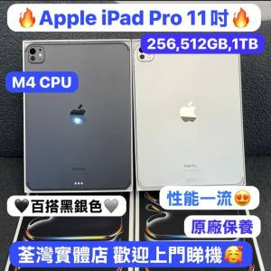 (🔥性能之選🔥M4 CPU 16GB Ram 10核心🔥iPad Pro 11吋）Apple iPadPro 11 2024/完...