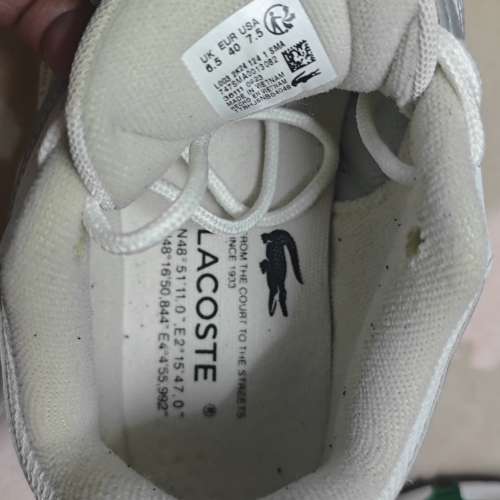 99%新 Lacoste 波鞋 （40size.7.5usa.6.5uk)