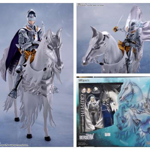 全新 Bandai 烙印戰士 格里弗斯 光之鷹 Berserk SHF 連馬套裝
