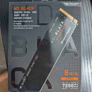 全新水貨原封有單 WD_BLACK SN850X 8TB SSD