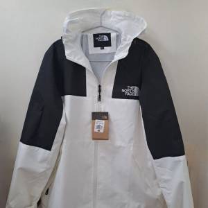 半價50%off (100% New) The North Face 連帽外套衝鋒衣 米白色 男女同款 經典刺繡 ...