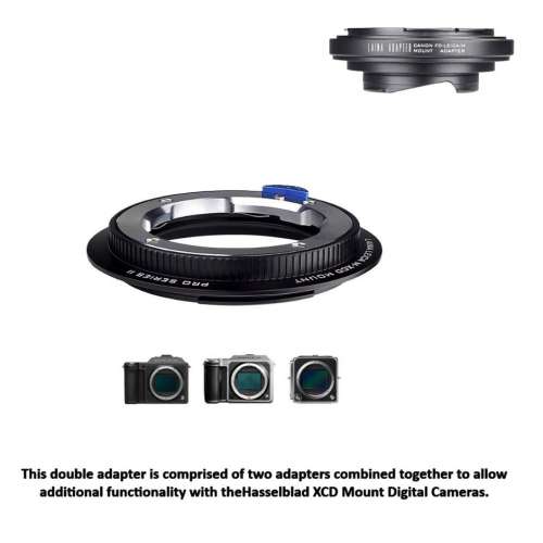 LAINA Double Adapter, Canon FD & FL  And Leica M To Hasselblad XCD 組合金屬接環