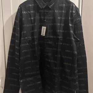 ARMANI EXCHANGE 男款長袖襯衫 黑色  XL碼 全新未剪牌