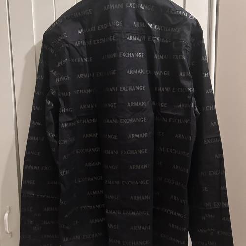 ARMANI EXCHANGE 男款長袖襯衫 黑色  XL碼 全新未剪牌