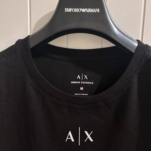 ARMANI EXCHANGE/阿瑪尼 女裝休閒純棉短袖T恤 全新 M碼 胸圍約49cm 長66cm