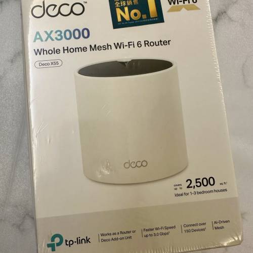*全新未拆TP-LINK DECO X55 AX3000 Mesh WiFi 6 Router*