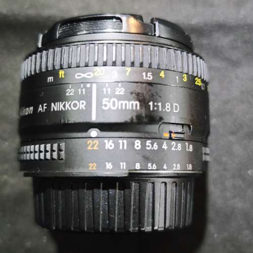 nikon 50/1.8 AF D 尼康 50mm 50 裸鏡一支 送filter 鏡片通透冇花冇霉微塵 80%new ...