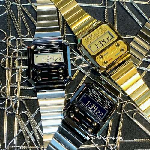 Montres Company 香港註冊公司(32年老店) 卡西歐 CASIO A100 A100WE A100WE-1A 電...