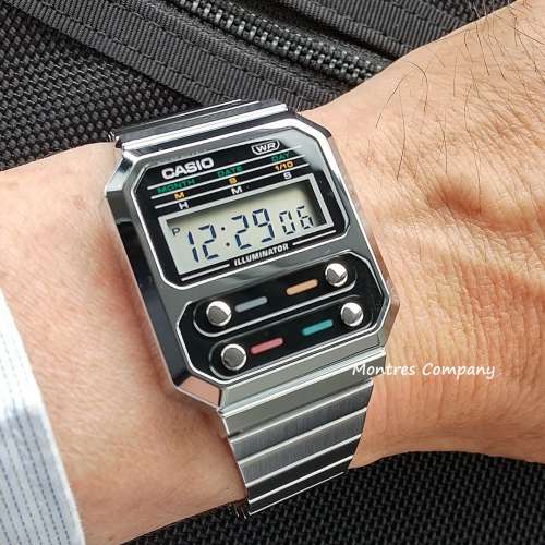 Montres Company 香港註冊公司(32年老店) 卡西歐 CASIO A100 A100WE A100WE-1A 電...