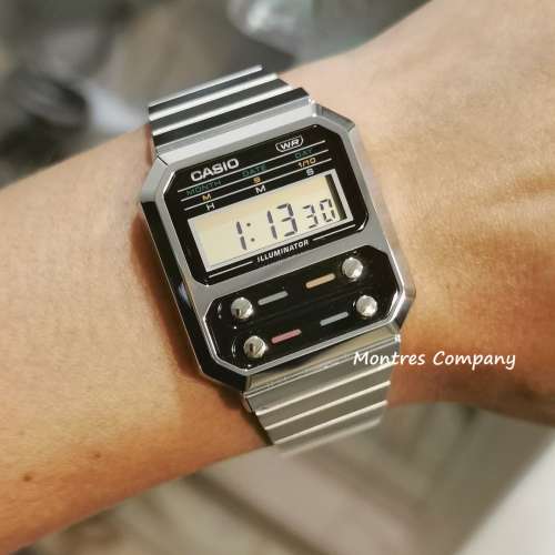 Montres Company 香港註冊公司(32年老店) 卡西歐 CASIO A100 A100WE A100WE-1A 電...