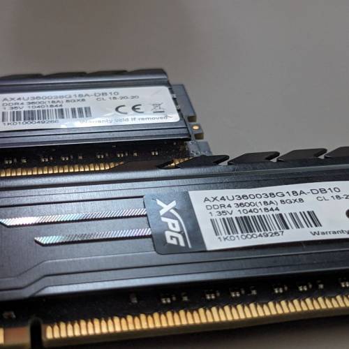 XPG GAMMIX D10 DDR4 3600MHz

8GBx2 記憶體