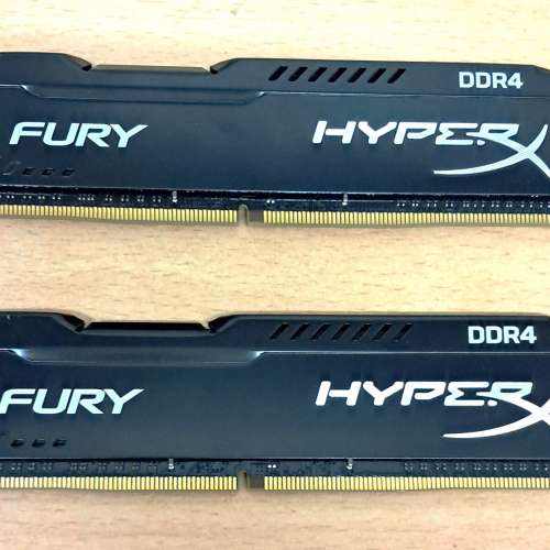 Kingston Ram 16GB (8x2) Kingston HyperX DDR4-2400 CL15 288-Pin DIMM  記憶體