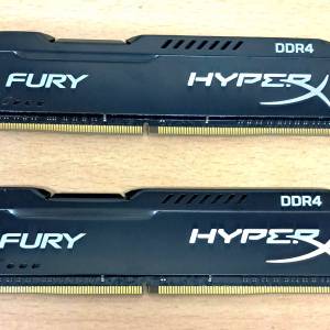 Kingston Ram 16GB (8x2) Kingston HyperX DDR4-2400 CL15 288-Pin DIMM  記憶體