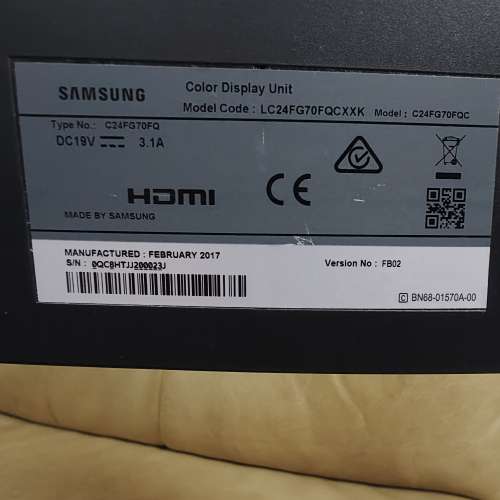 有問題Samsung 24" 曲面遊戲專用顯示器LC24FG70FQCXXK