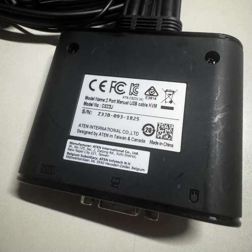 ATEN CS22U KVM USB VGA 帶線式 KVM 多電腦切換器