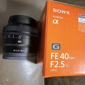 極新 行貨 Sony FE 40mm f 2.5 G 定焦鏡 SEL40F25G