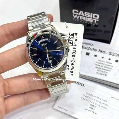 Montres Company 香港註冊公司(32年老店) 卡西歐 CASIO 不鏽鋼錶帶 MTP-1370D-2A2 ...