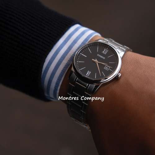 Montres Company 香港註冊公司(32年老店) 卡西歐 CASIO 羅馬數字 不鏽鋼錶帶 MTP-V...