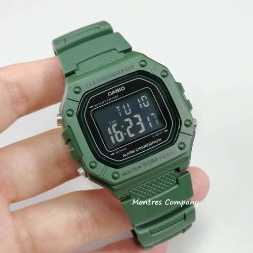 Montres Company 香港註冊公司(32年老店) 卡西歐 CASIO W-218H-3B 七年電池壽命 軍...