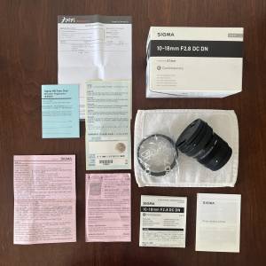 保養期至2027年6月 香港行貨 FULL SET Sigma 10-18mm F2.8 DC DN Contemporary for...