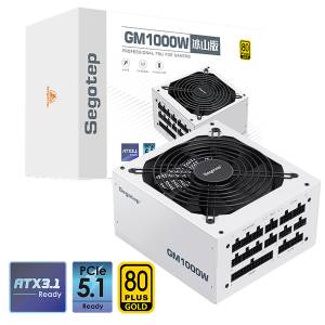 Segotep 鑫谷 1000W GM1000W White Power Supply 冰山版 （ATX3.1/PCIe5.1）