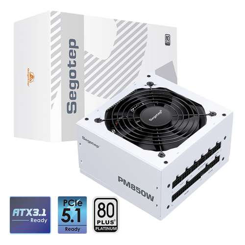 Segotep 鑫谷 850W PM850W White Power Supply 冰山版（ATX3.1/PCIe5.1） 長圖片