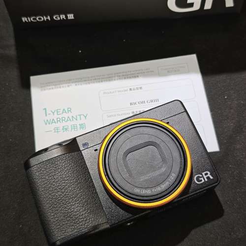 RICOH GR IIII GR3 GRIII 冇單有證 1電1線充 跟手繩 98%new 功能全正常 冇黑色圈