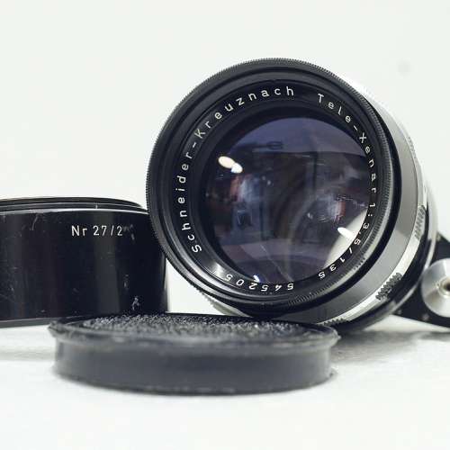 Schneider Tele Xenar 135mm f3.5, West Germany (黃銅重版, 非常新淨)