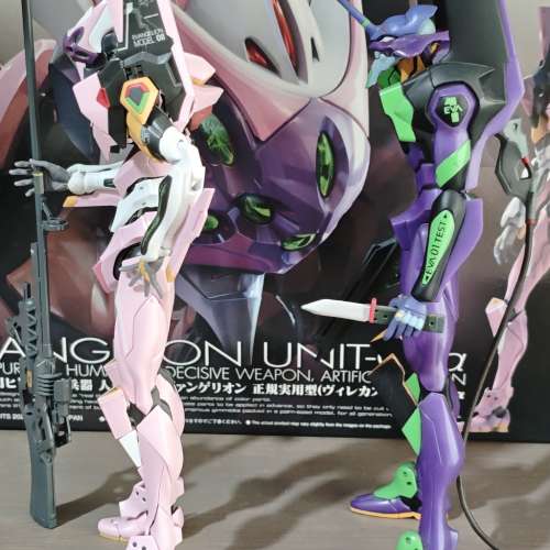 RG 8號機α (已砌) + 初號機 figure ( 新世紀福音戰士 Neon Genesis Evangelion )
