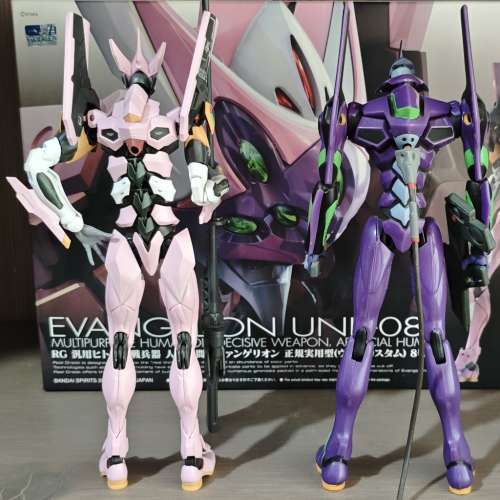 RG 8號機α (已砌) + 初號機 figure ( 新世紀福音戰士 Neon Genesis Evangelion )