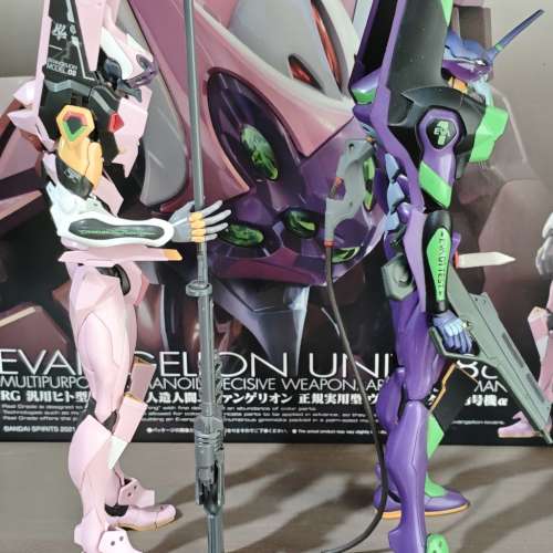 RG 8號機α (已砌) + 初號機 figure ( 新世紀福音戰士 Neon Genesis Evangelion )