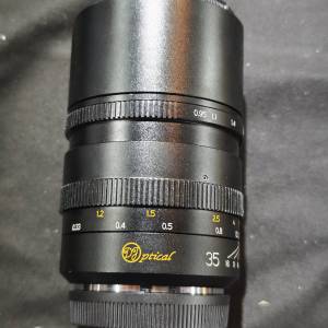 dj-optical 35/0.95 ASP-H Felideye For Canon EFM 銘匠 光學 35mm 35 for 佳能 EO...