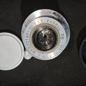 Industar-22 50／3.5 拉伸鏡頭 超輕巧 L39 M39 LTM Leica Elmar 俄仔鏡 俄羅斯 ind...