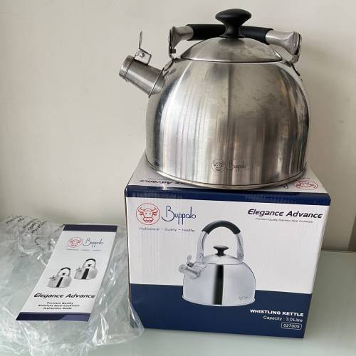Buffalo stainless steel whistling kettle 3L牛頭牌不銹鋼發聲水煲3公升