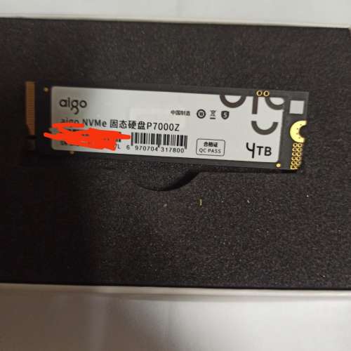 愛國者p7000z 4TB Pciex4 nvme TLC SSD（拼多多購買，香港無保，私保1個月）