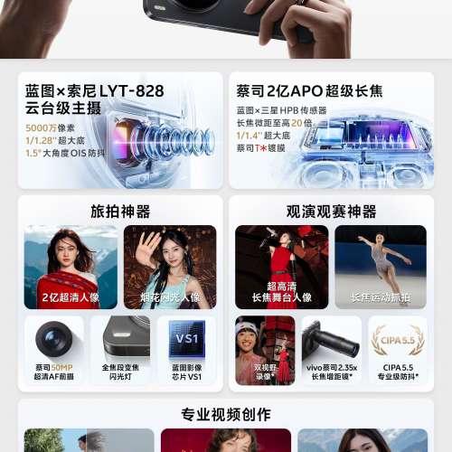 (少量現貨）全新🆕 vivo X300/ X300 Pro 12/16GB+256/512GB/1TB 蔡司2億APO超級長焦...