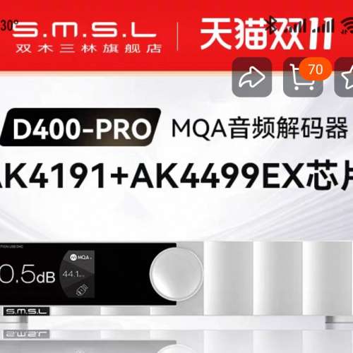 99% new SMSL D400 pro AK4499EX DAC