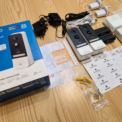 TP-Link Tapo D230S1 1920P 防水智能視像門鈴 w/ H200 Hub Video Camera Smart Doo...