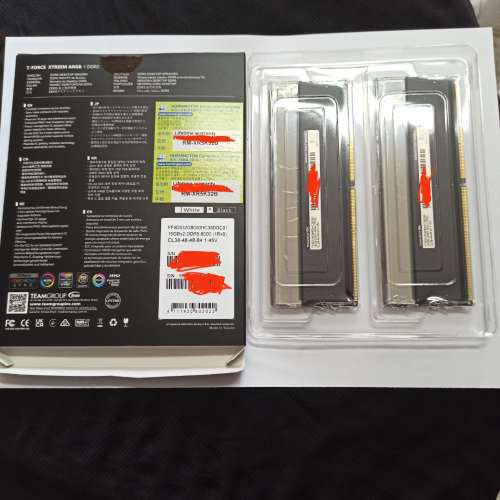 Team Xtreem ARGB 16GBx2（32GB) DDR5 8000Mhz CL38  (港行漢科永久保)