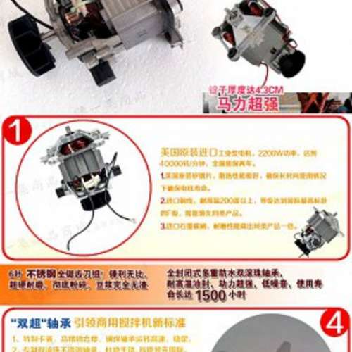 2200W Professional Blender 專業營養攪拌機 生機精華萃取機